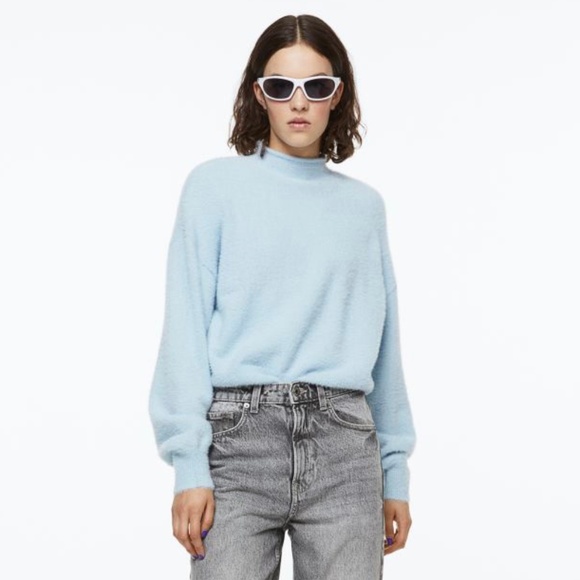 H&M Baby Blue Fluffy Sweater - Picture 1 of 6